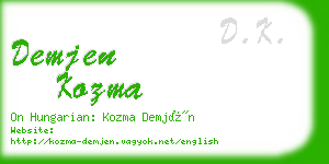demjen kozma business card